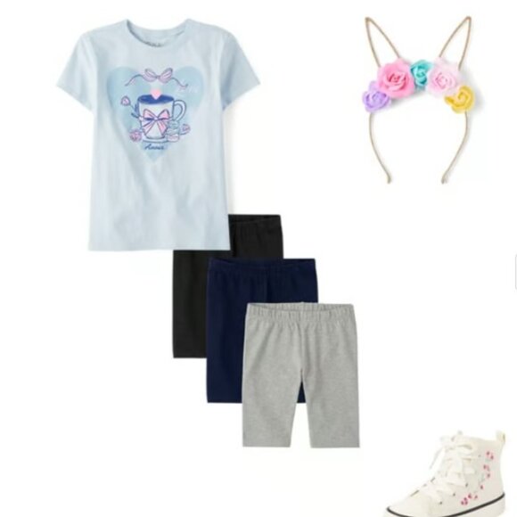 Multi-Color Floral & Gold Glittered Bunny Ears Headband BRAND-NEW & SUPER CUTE! - Picture 3 of 5